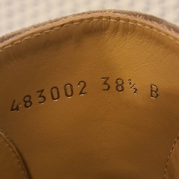 Ralph Lauren Purple Label Jensynn Calf-Suede Tan Heeled Bootie - Picture 11 of 11